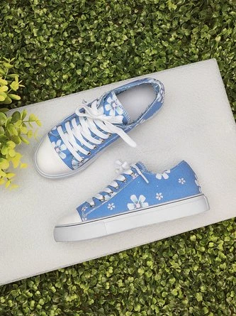 Canvas Flat Heel Casual Flats 10 Canvas Flat Heel Casual Flats - Image 10