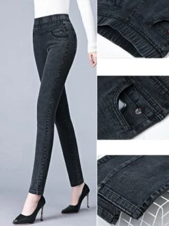 Pocket Stitching Denim Casual Jeans -Zolucky Sales Store 654c862391df178f13c2662103793347