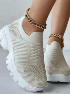 Sports Plain Mesh Fabric Casual Shoes -Zolucky Sales Store 66afc39d973645b88eb566ab2899b487