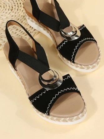 Metal Woven Wedge Platform Roman Sandals 16 Metal Woven Wedge Platform Roman Sandals - Image 16