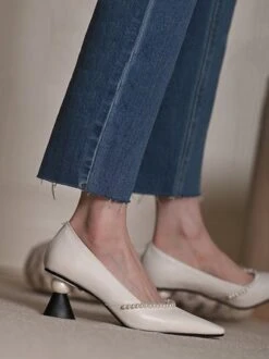 Elegant Imitation Pearl Shaped Heel Pumps -Zolucky Sales Store 6816b5bf91b92dc514c6976cd73ed350
