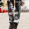 Tight Christmas Snowman Leggings Xmas Leggings