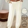 Loose Cotton Casual Pocket Stitching Pants
