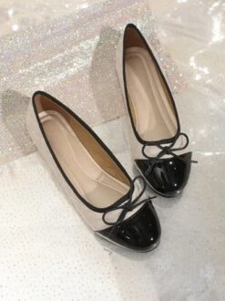 Casual Bow Decor Color Block Quilted Ballet Flats -Zolucky Sales Store 69751facebe2267703ae440d429f9e4b