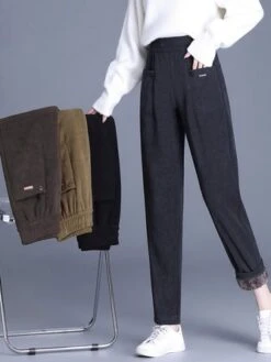 Casual Fleece Plain Pants -Zolucky Sales Store 69c278f456439bd7ef8e2386f19f4866