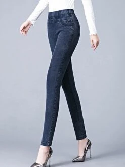 Pocket Stitching Denim Casual Jeans -Zolucky Sales Store 69d1d81dd6d901cbe68ea132907db18d