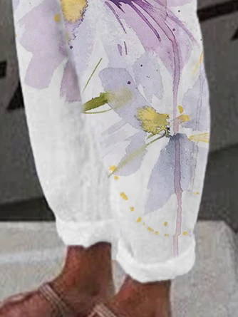 Casual Polyester Gradient Floral Loose Pants 3 Casual Polyester Gradient Floral Loose Pants - Image 3