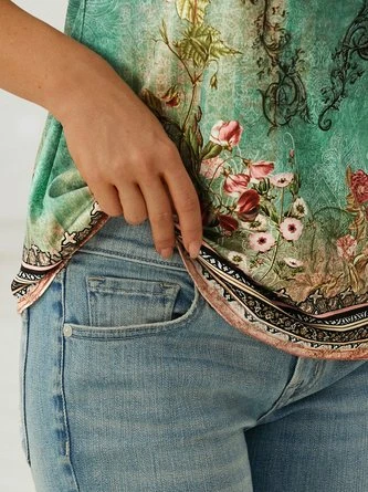 Casual Ethnic Floral Printed Tank Top 4 Casual Ethnic Floral Printed Tank Top - Image 4