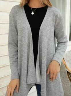 Vintage Long Sleeve Asymmetric Knit Coat -Zolucky Sales Store 6b83b968e817c3bfe605c86564c9fc62