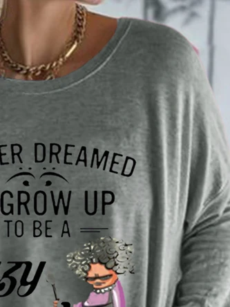 Plus Size Crew Neck Casual Jersey Loose T-Shirt 2 Plus Size Crew Neck Casual Jersey Loose T-Shirt - Image 2