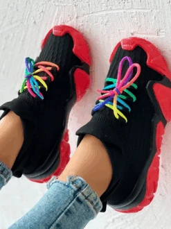 Color Block All Season Mesh Fabric Casual Flyknit Sneakers 31 Color Block All Season Mesh Fabric Casual Flyknit Sneakers -Zolucky Sales Store 6bf040a77efd3a52f5ebe1fdd2c97973