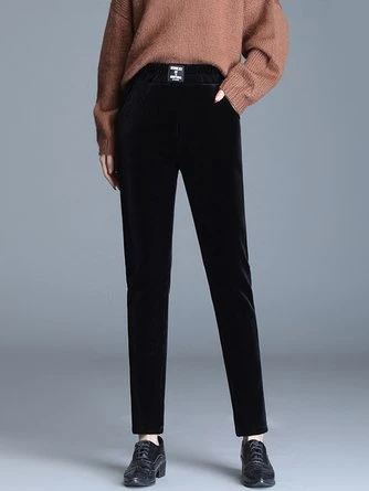 Tight Pocket Stitching Corduroy Fleece Casual Pants 12 Tight Pocket Stitching Corduroy Fleece Casual Pants - Image 12