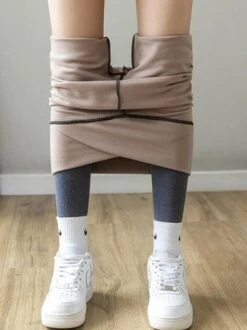 Knitted Tight Plain Casual Leggings -Zolucky Sales Store 6cdc1c5432db5a8b5c6b3f1cc175afa7