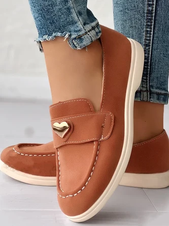 Faux Suede Casual Plain All Season Shallow Shoes 4 Faux Suede Casual Plain All Season Shallow Shoes - Image 4