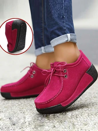 Wedge Heel Faux Suede All Season Casual Shoes 1 Wedge Heel Faux Suede All Season Casual Shoes