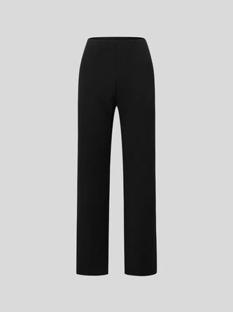 Daily Casual Plain Zipper Commuting Fashion H-Line Long Straight Pants 18 Daily Casual Plain Zipper Commuting Fashion H-Line Long Straight Pants - Image 18