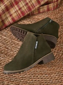 British Style Round Toe Comfortable Zip Low Heel Booties -Zolucky Sales Store 6f89b02254041794547ae3847f44845d