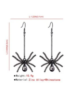 Halloween Spider Web Pattern Crystal Dangle Earrings -Zolucky Sales Store 700a448c2fe126d5b2720f66cdeff623