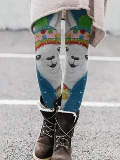 Christmas Holiday Cute 3D Print Daily Casual Medium Elasticity Tight Long Legging -Zolucky Sales Store 7068d932ee5efb7892a93032f1d8d489