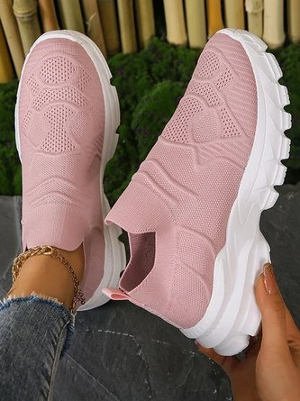 All Season Plain Sports Mesh Fabric Flyknit Sneakers 1 All Season Plain Sports Mesh Fabric Flyknit Sneakers