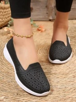 Women Hollow Out Waterproof Slip On Shoes -Zolucky Sales Store 70722f8158e7f10be8da8a0d423448d8