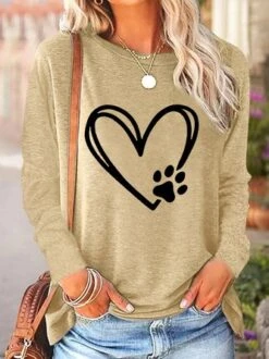 Jersey Heart/Cordate Crew Neck Casual T-Shirt -Zolucky Sales Store 70dc5a038764fea8cdde096b8c1d14c4