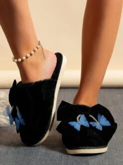Casual Butterfly Bowknot Fleece Toe-covered Slippers 18 Casual Butterfly Bowknot Fleece Toe-covered Slippers -Zolucky Sales Store 717a69bd4bcf9327dc7474a935b49e48