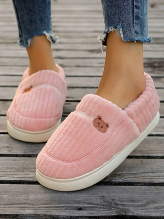 Plain Autumn Fleece Fluffy Slippers 10 Plain Autumn Fleece Fluffy Slippers - Image 10