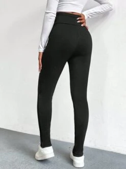 Tight Casual Plain Knitted Leggings -Zolucky Sales Store 72bcbbc2bcdffd8a5d6741f30e02c3fd
