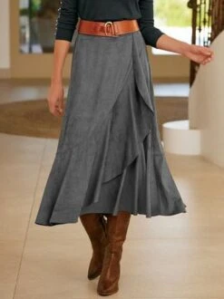 Casual Plain Autumn Suede Natural Daily Loose Midi A-Line Skirt For Women 7 Casual Plain Autumn Suede Natural Daily Loose Midi A-Line Skirt For Women -Zolucky Sales Store 72f323111c89b7a0ba7864123026cde1
