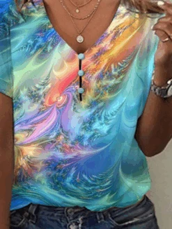 Plus Size Casual Random Print Loose Shirt -Zolucky Sales Store 737809229eb9d6bdbc6e03b4515ad9c2