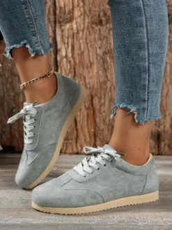 Women Minimalist Casual Lace Up Shoes