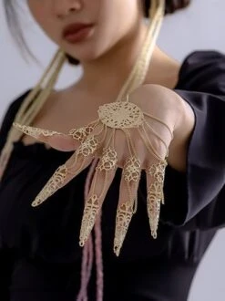 Halloween Gothic Style Tapered Tassel Nail Bracelet -Zolucky Sales Store 73b2f13be6ad1b029388e9acb9325a3a
