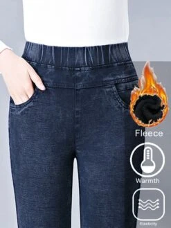 Pocket Stitching Denim Casual Jeans