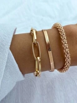 Creative Retro 3-piece Metal Bracelet Set