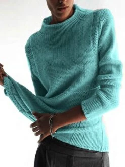 Zolucky Elegant Long Sleeve Paneled Sweater -Zolucky Sales Store 76 jpg 1571711856798