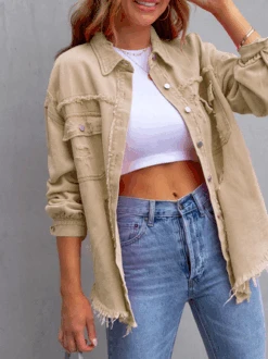 Shawl Collar Casual Ripped Jacket -Zolucky Sales Store 7610ad7b00f6465768d5a569bf31b216