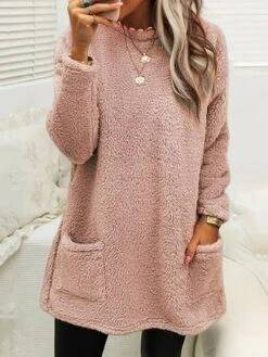 Plush Crew Neck Casual Thermal Dress 12 Plush Crew Neck Casual Thermal Dress -Zolucky Sales Store 762ab14c0194220e4070c86ad5c3c556