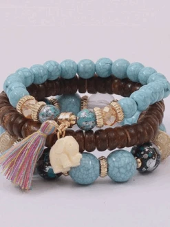 Zolucky Ethnic Tassel Crack Bead Multilayer Combination Bracelet -Zolucky Sales Store 76b1f207dba13b09d3ce284b89214454