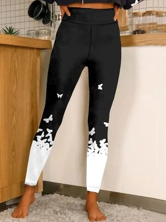 Tight Butterfly Casual Leggings 1 Tight Butterfly Casual Leggings