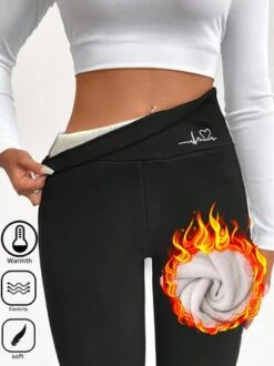 Tight Casual Plain Knitted Leggings