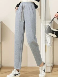 Loose Casual Plain Pants -Zolucky Sales Store 7921a331b8635a208ded38f95e2e4ec7