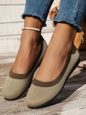 Casual Color-block Comfy Insole Flat Shallow Shoes 19 Casual Color-block Comfy Insole Flat Shallow Shoes - Image 19