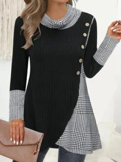 Plus Size Casual Shawl Collar Shirt