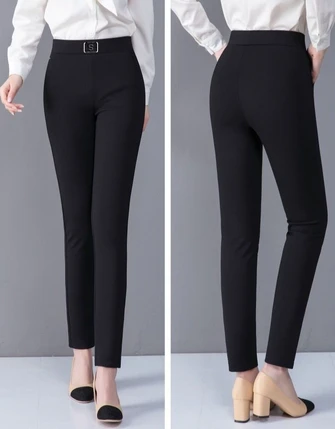 Basic Plain Pockets Legging Casual High Elasticity Tight Pants 2 Basic Plain Pockets Legging Casual High Elasticity Tight Pants - Image 2
