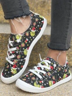 Christmas Xmas Casual Canvas Halloween Casual Shoes