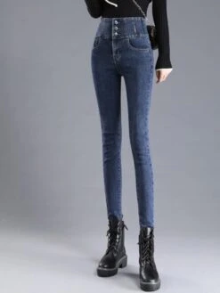 Casual Pocket Stitching Denim Regular Fit Jeans -Zolucky Sales Store 7be91b84f96d1f371e4441c58ea43472