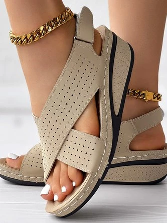 Wedge Heel Pu Vacation Sandal 9 Wedge Heel Pu Vacation Sandal - Image 9