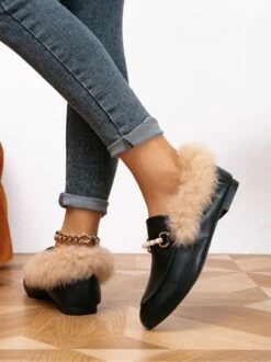 Elegant Imitation Pearl Plush Slip On Loafers -Zolucky Sales Store 7c86bd13d4b54d99a8395c3315760ef2 1697436518628