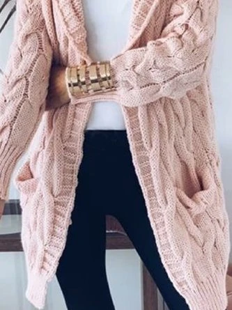 Casual Plain Loose Long Sleeve Sweater Coat 2 Casual Plain Loose Long Sleeve Sweater Coat - Image 2